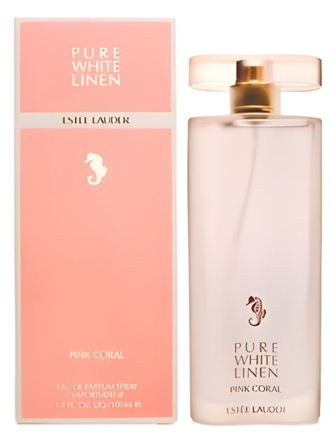 Pure White Linen Pink Coral